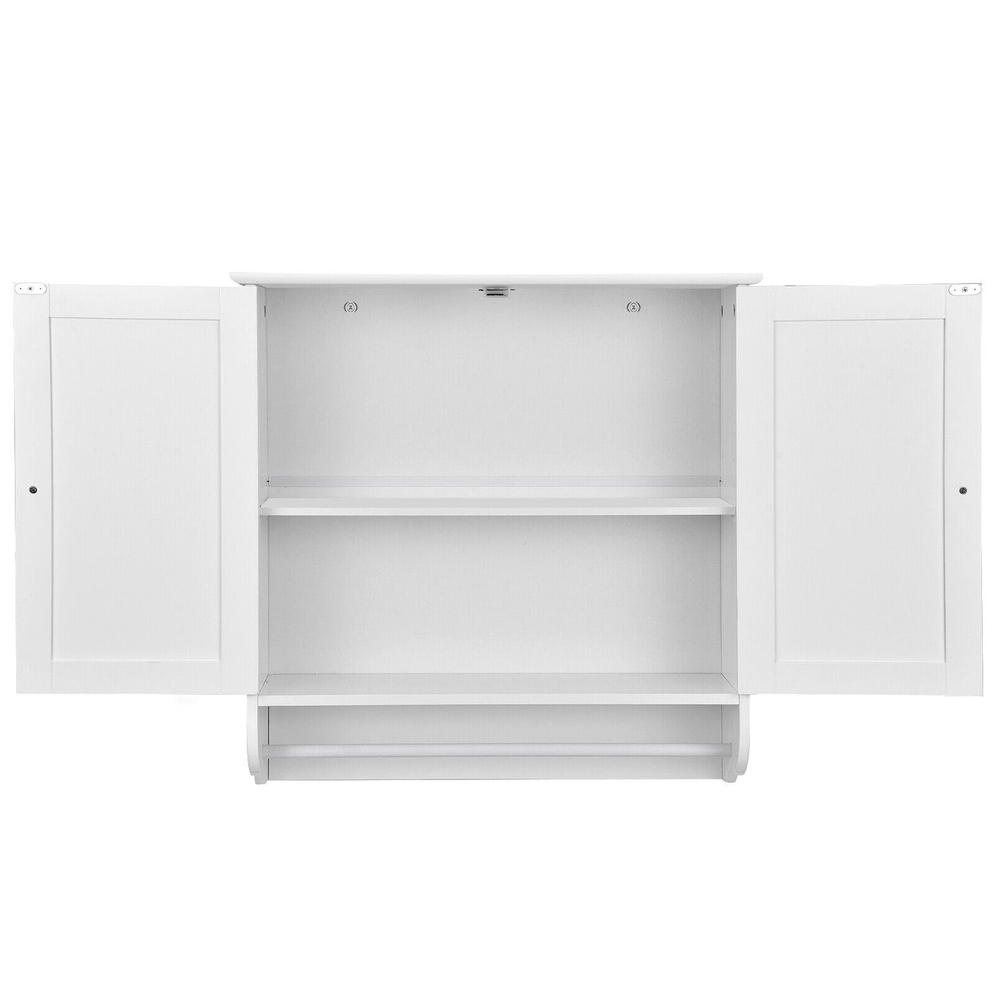 Elegant Wall-Mounted Medicine Cabinet with Adjustable Shelves & Towel Bar