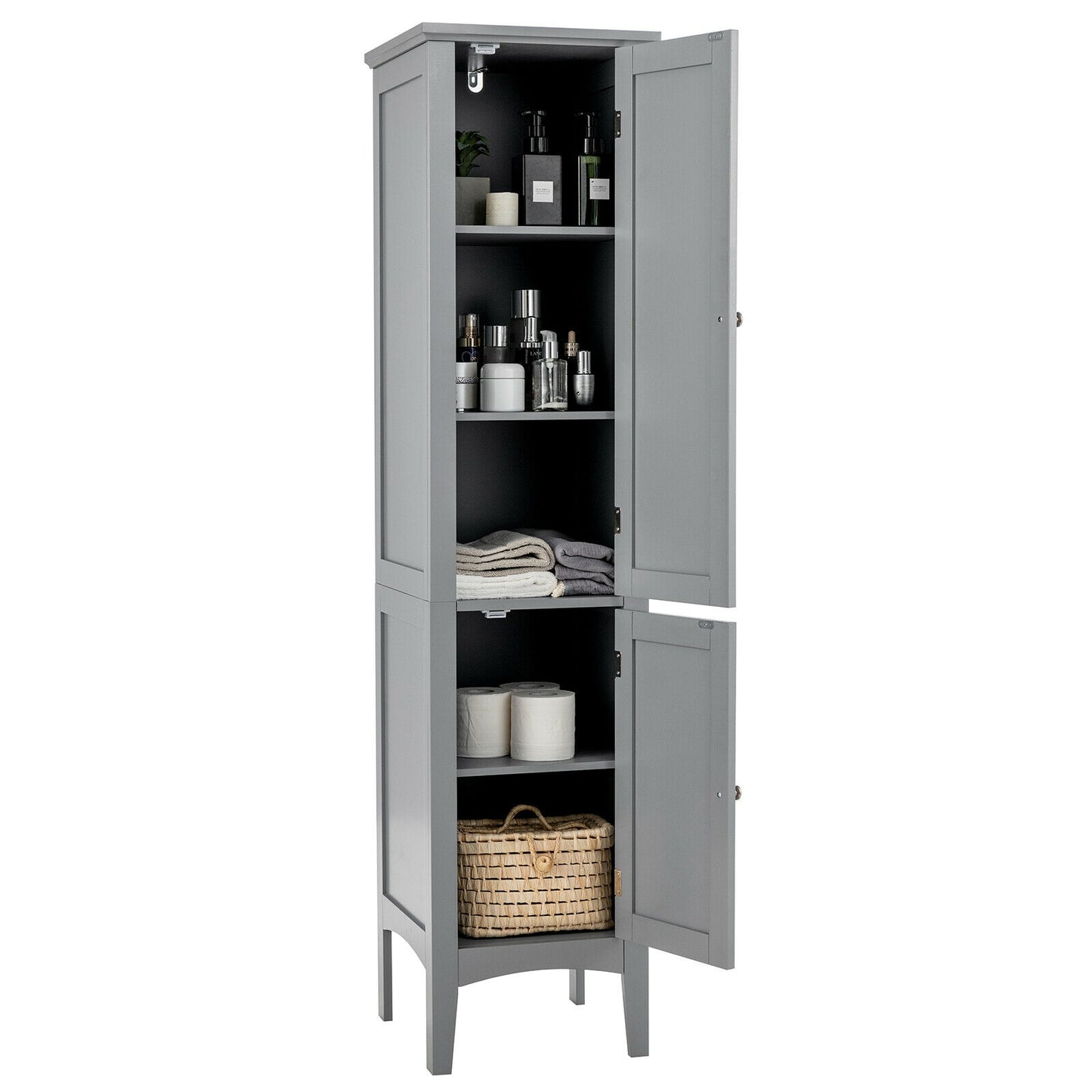 Multi Functional Freestanding Storage Cabinet for Bathroom, Kitchen, and Living Room