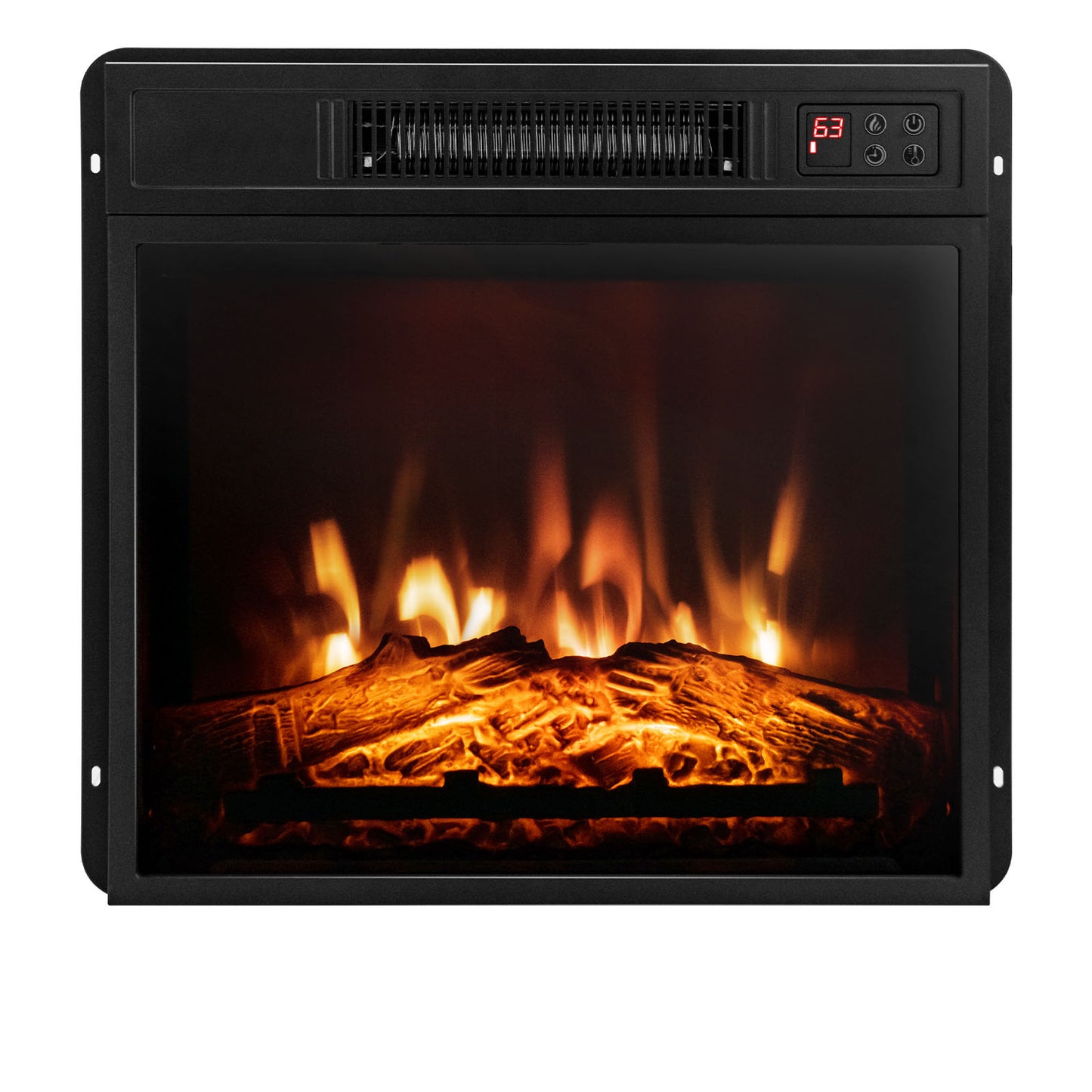 18 Inch Electric Fireplace Insert with Adjustable LED Flame Effects