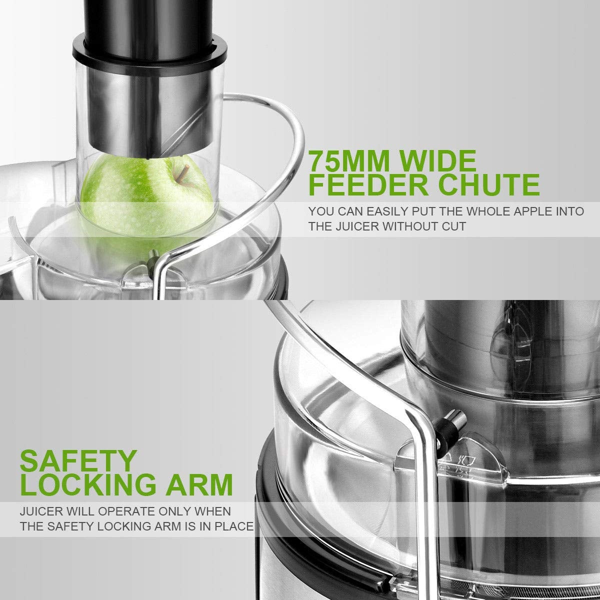 700W Dual Speed Electric Juice Extractor for Fresh Fruit & Vegetable Juicing