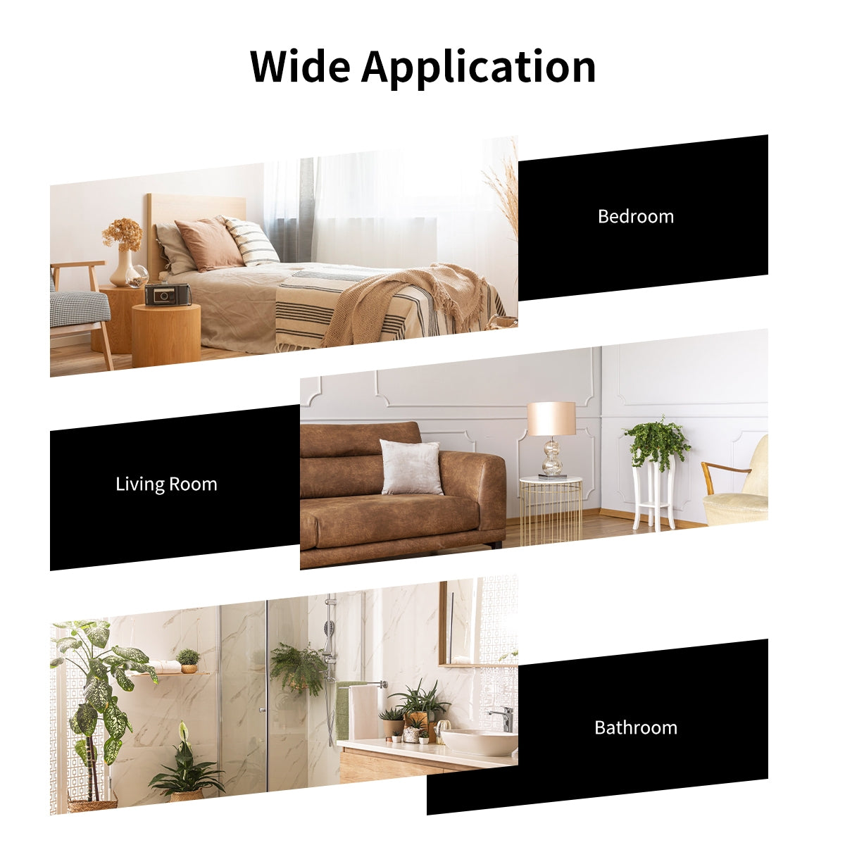 32" x 20" Wall-Mounted Rectangle Mirror with Metal Frame - Black