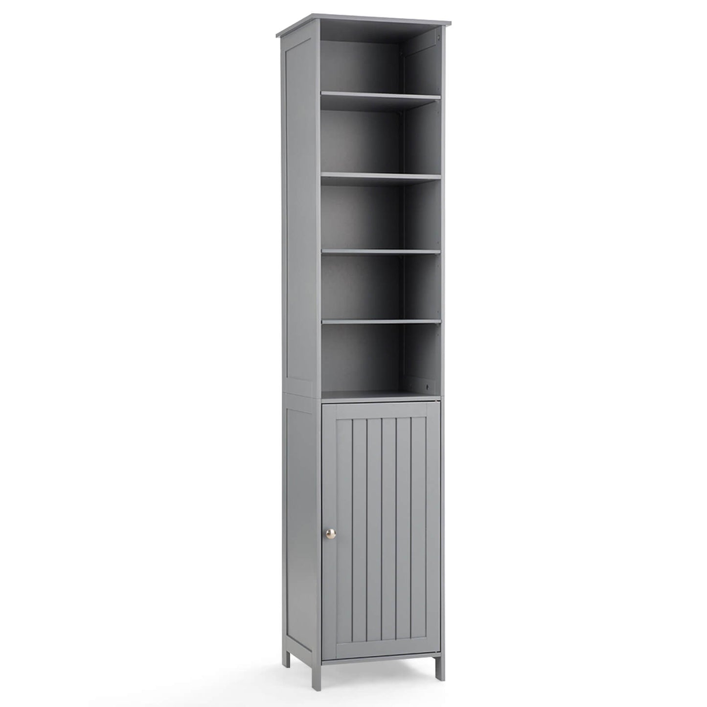 72 Inch Freestanding Tall Storage Cabinet with Adjustable Shelves & Cupboard