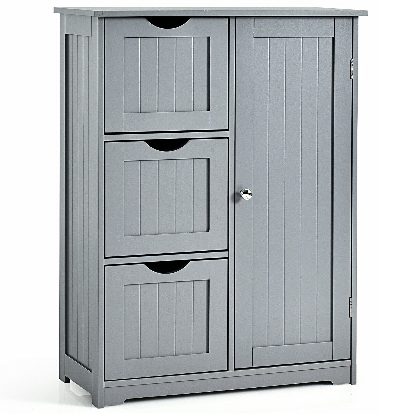 Compact Bathroom Storage Cabinet with 3 Drawers & Adjustable Shelf for Organized Storage