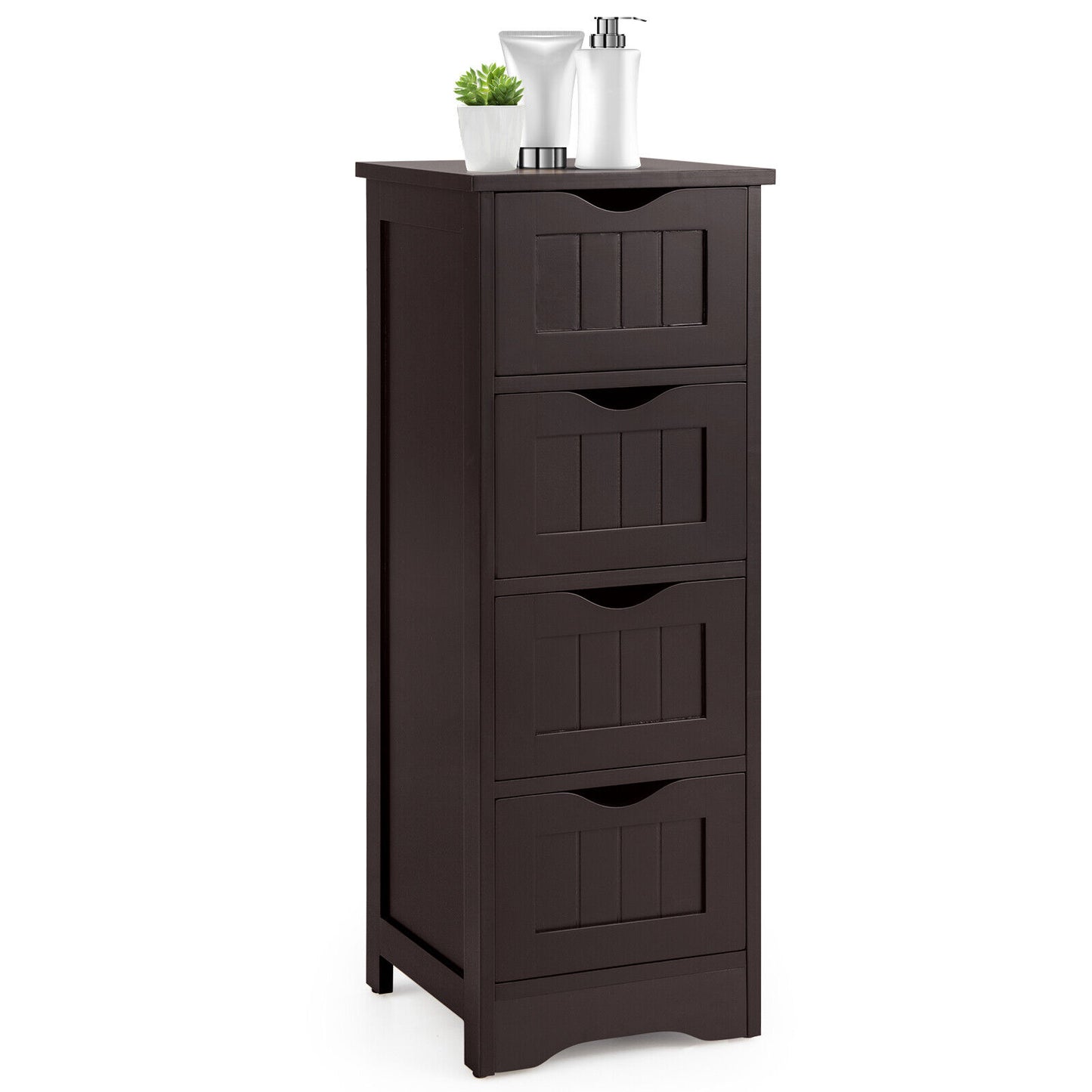 4 Drawer Floor Cabinet with Anti-Tip Device for Safe Storage