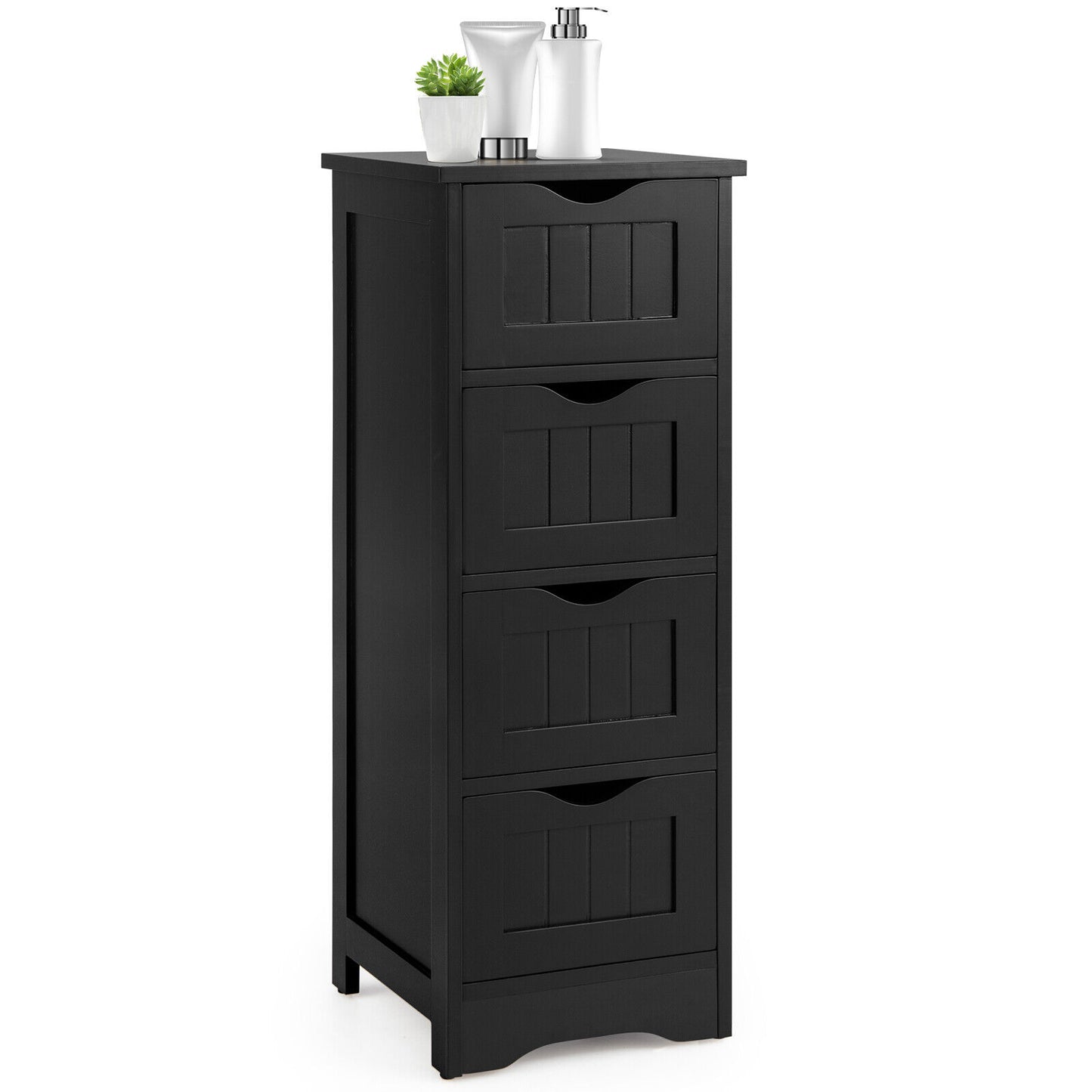 4 Drawer Floor Cabinet with Anti-Tip Device for Safe Storage