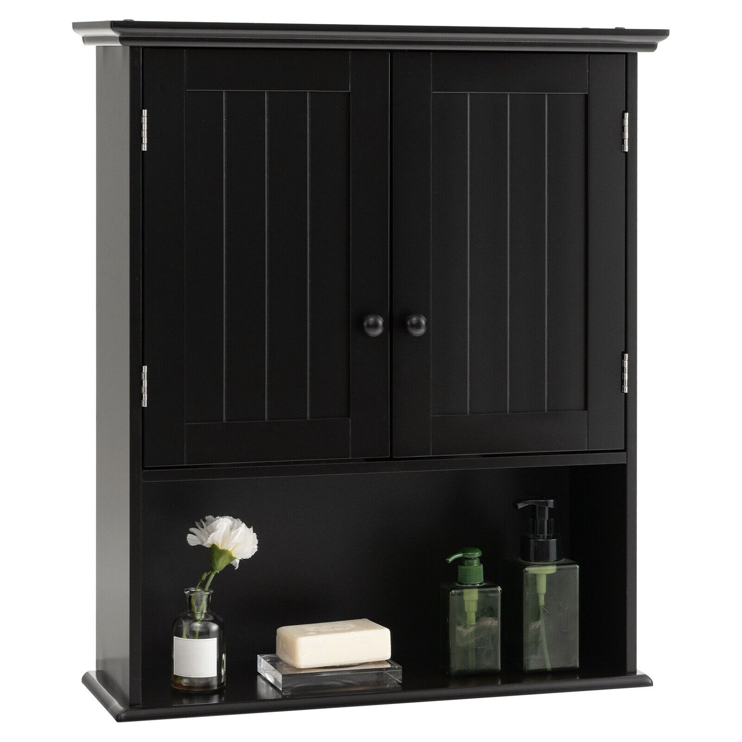 Wall-Mounted Medicine Cabinet with Adjustable Shelves and Storage
