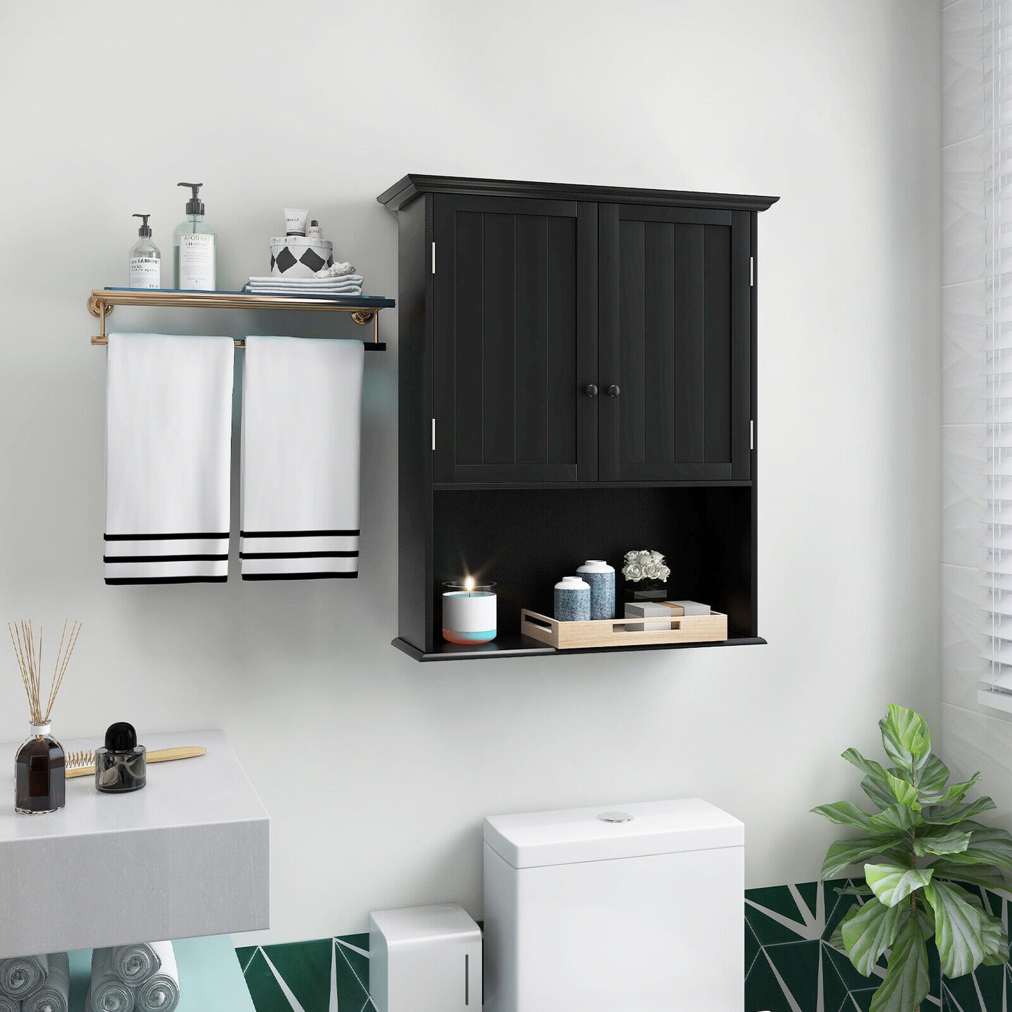 Wall-Mounted Medicine Cabinet with Adjustable Shelves and Storage