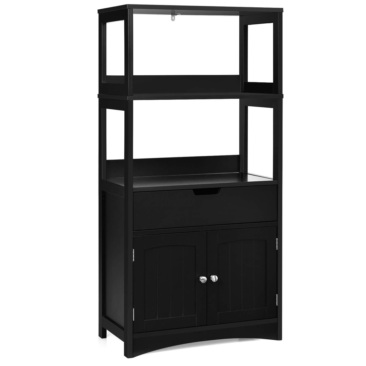 MDF Multifunctional Storage Cabinet with Shelves, Drawer & Enclosed Cabinet
