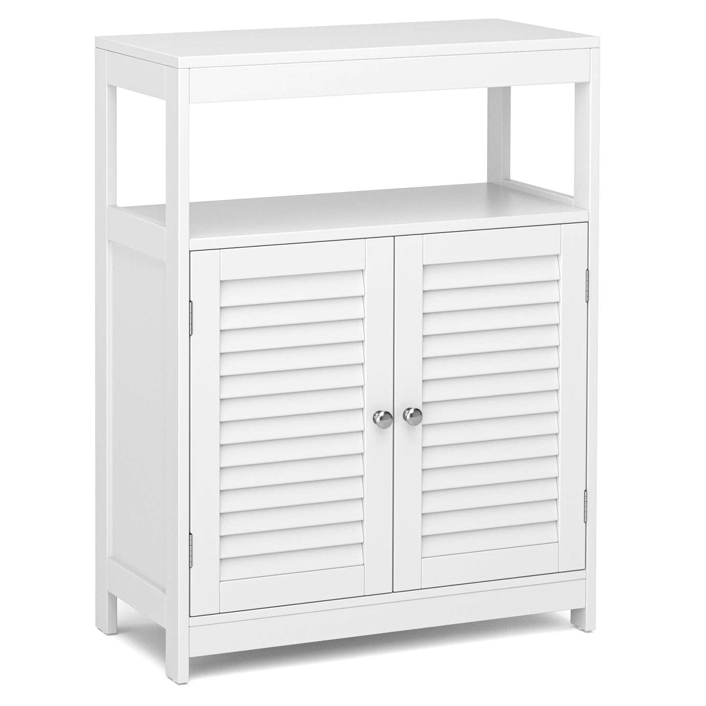 Stylish Freestanding Bathroom Cabinet with Adjustable Shelf & Shutter Doors