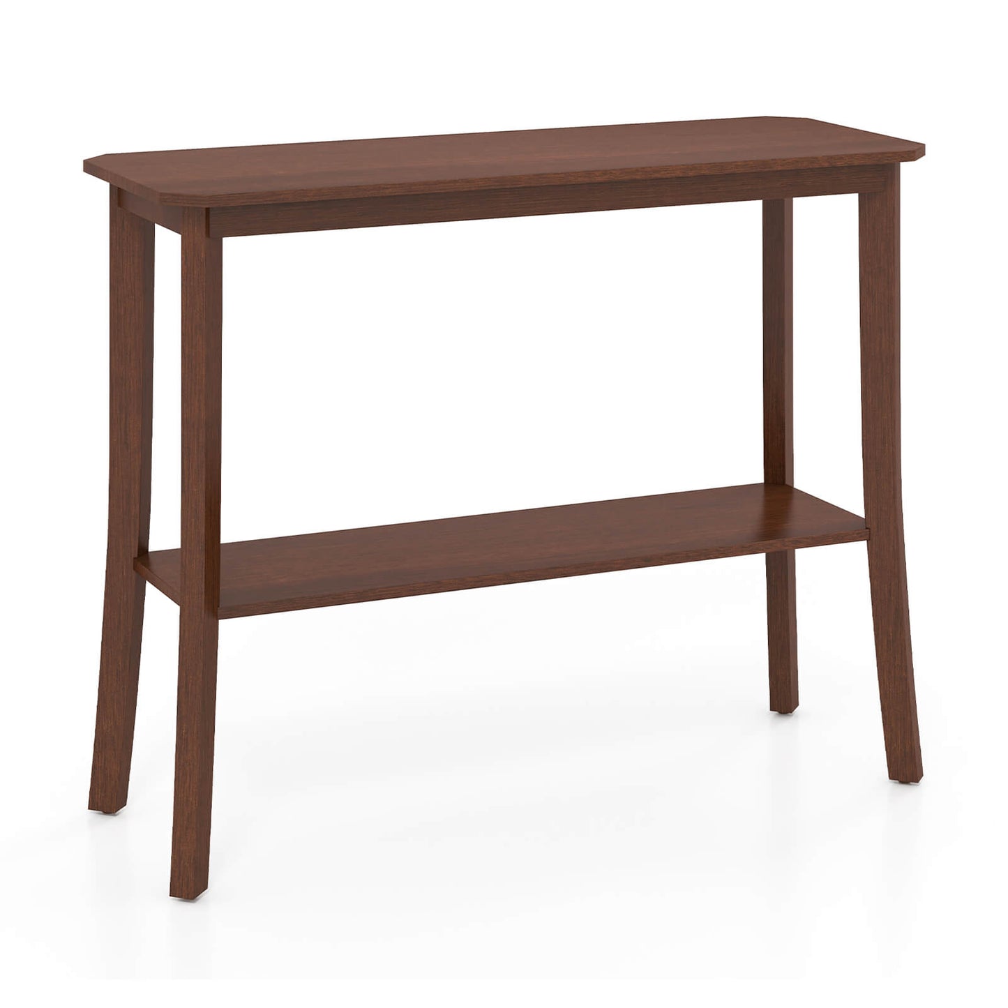 Modern 2-Tier Console Table with Open Shelf for Entryway or Living Room