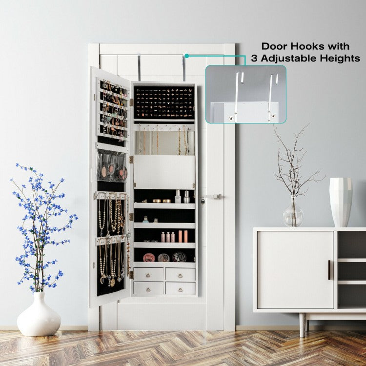 4 Drawer Multipurpose Storage Cabinet with Adjustable Shelves – White