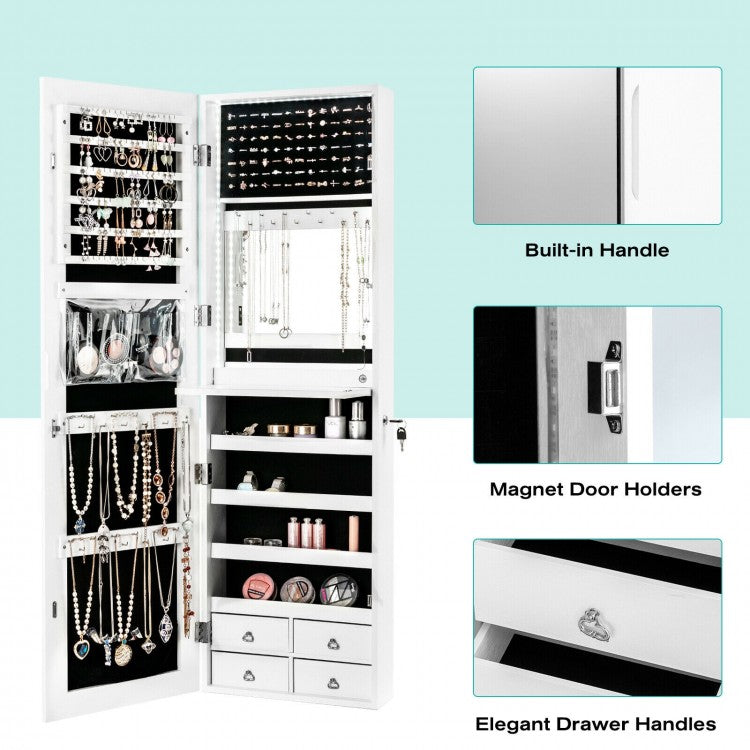 4 Drawer Multipurpose Storage Cabinet with Adjustable Shelves – White