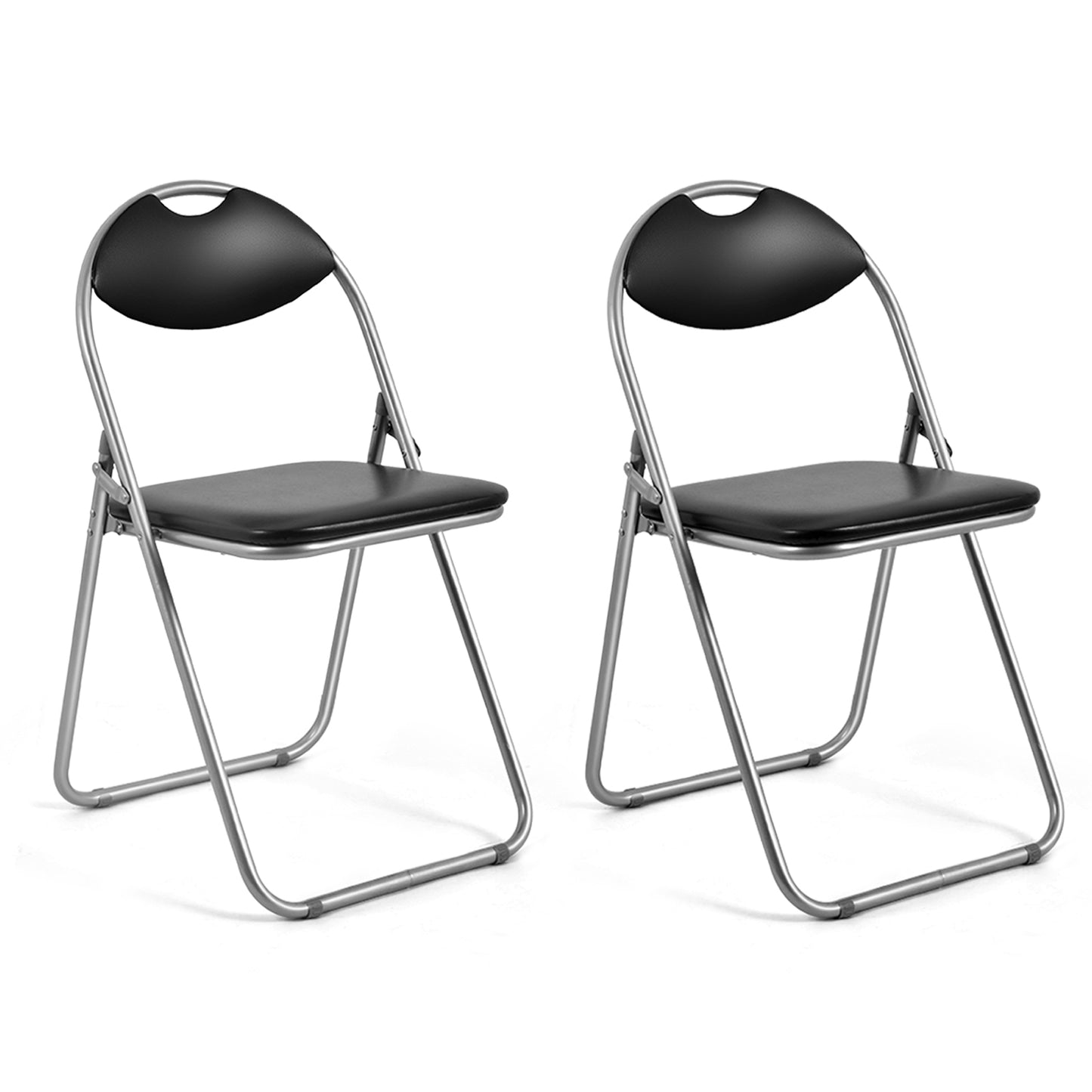 Set of 2 Portable Folding Chairs with Carrying Handles – Space-Saving, Sturdy & Comfortable