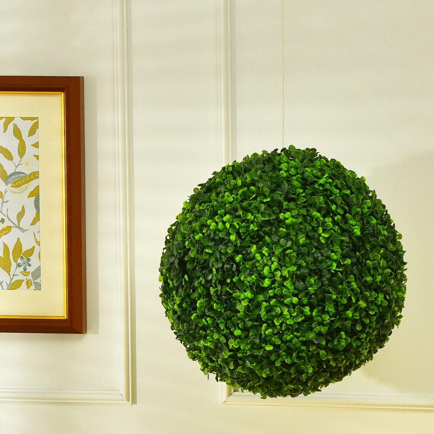Set of 2 Realistic Artificial Boxwood Topiary Balls for Indoor & Outdoor Decoration