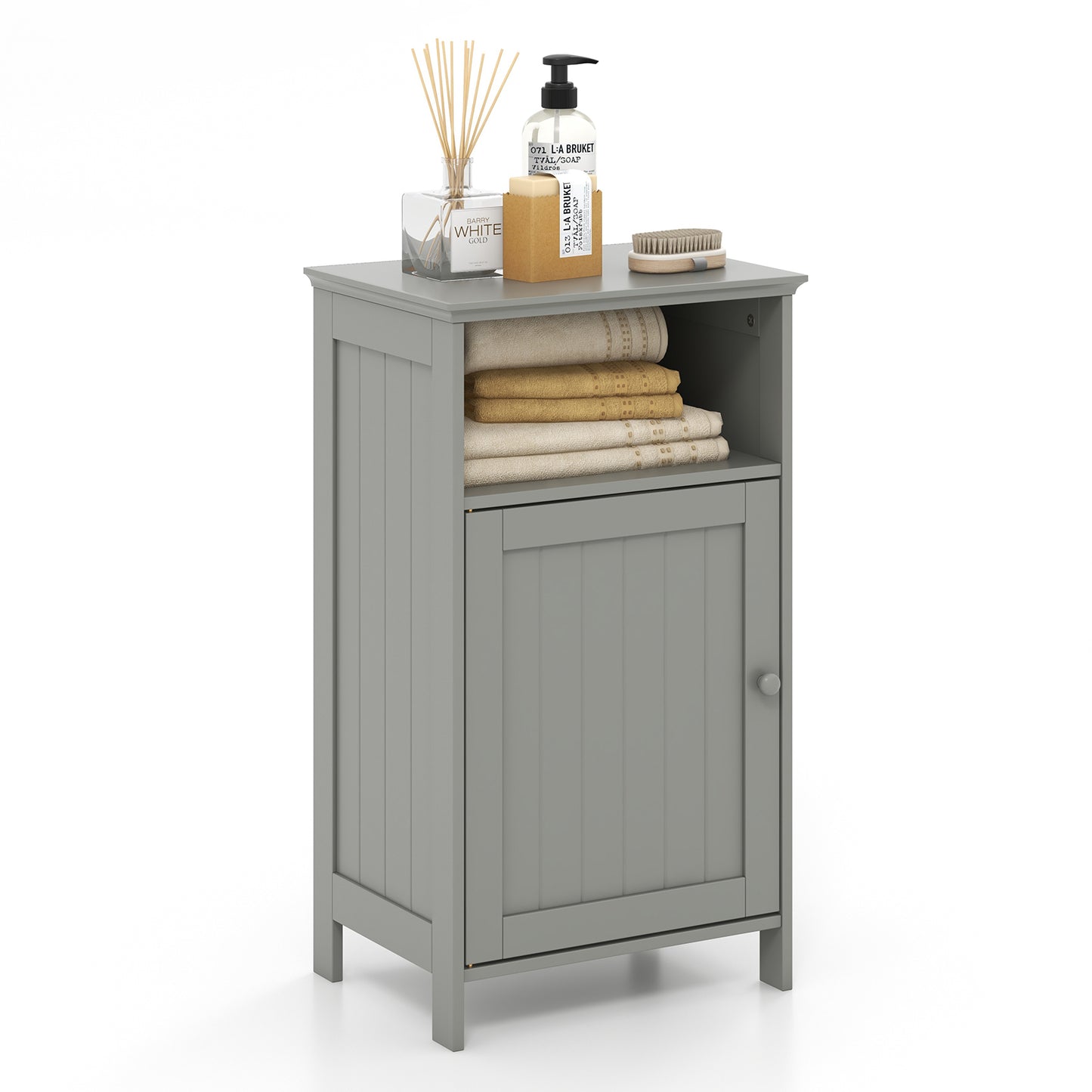 Freestanding Bathroom Storage Cabinet with Adjustable Shelves