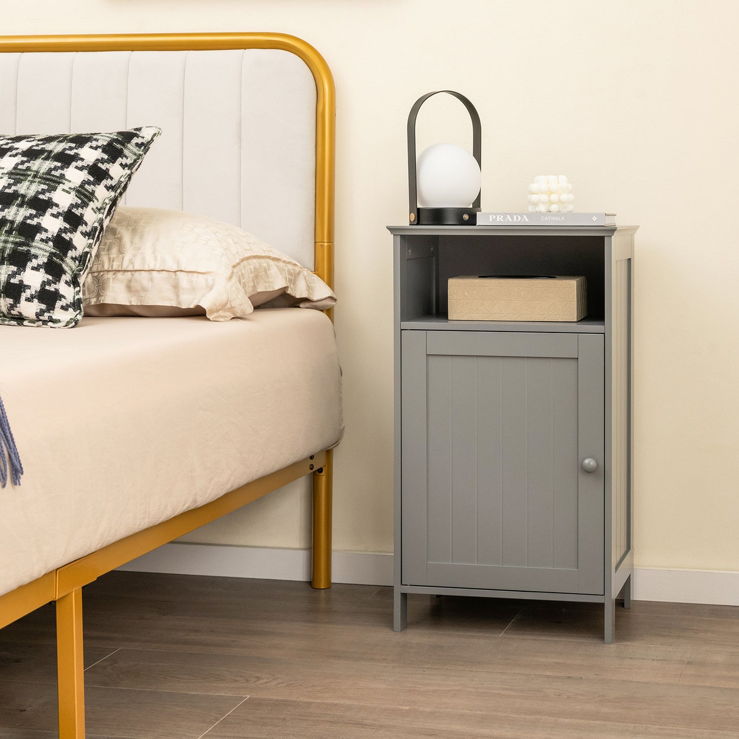 Freestanding Bathroom Storage Cabinet with Adjustable Shelves