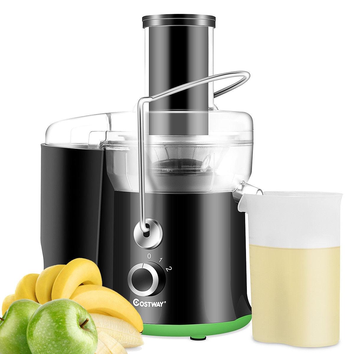 400W Stainless Steel Juice Extractor with 2-Speed Modes for Fruits & Vegetables