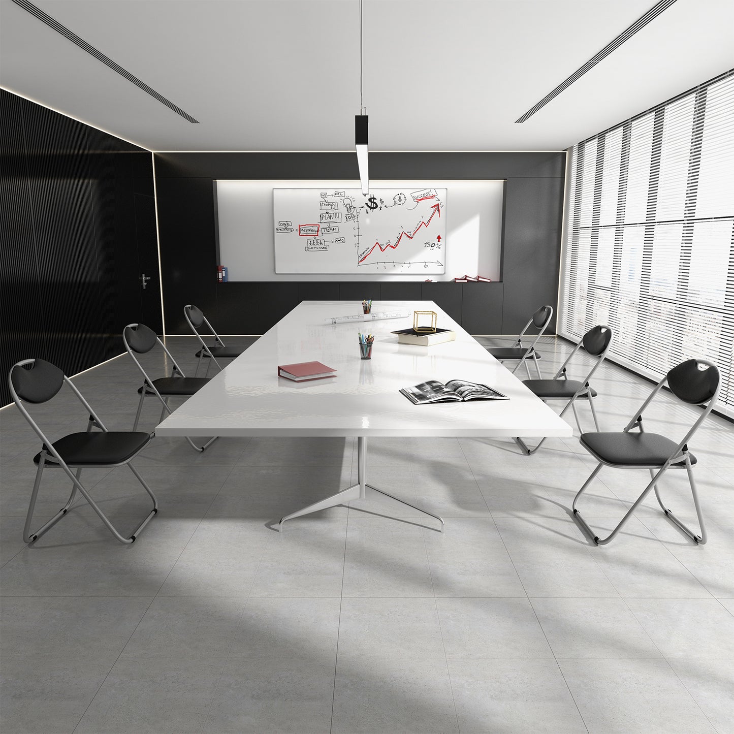 Set of 6 Portable Folding Chairs with Carrying Handles – Space-Saving, Sturdy & Comfortable