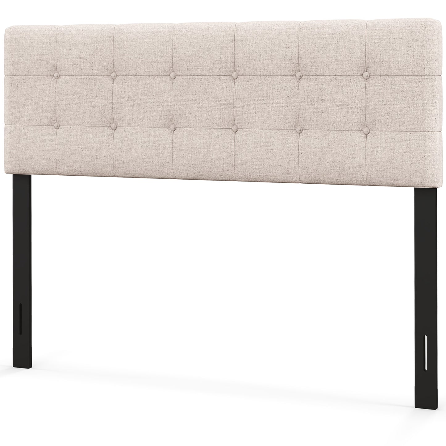 Upholstered Headboard with Solid Rubber Wood Legs for Full/Queen Beds - Beige