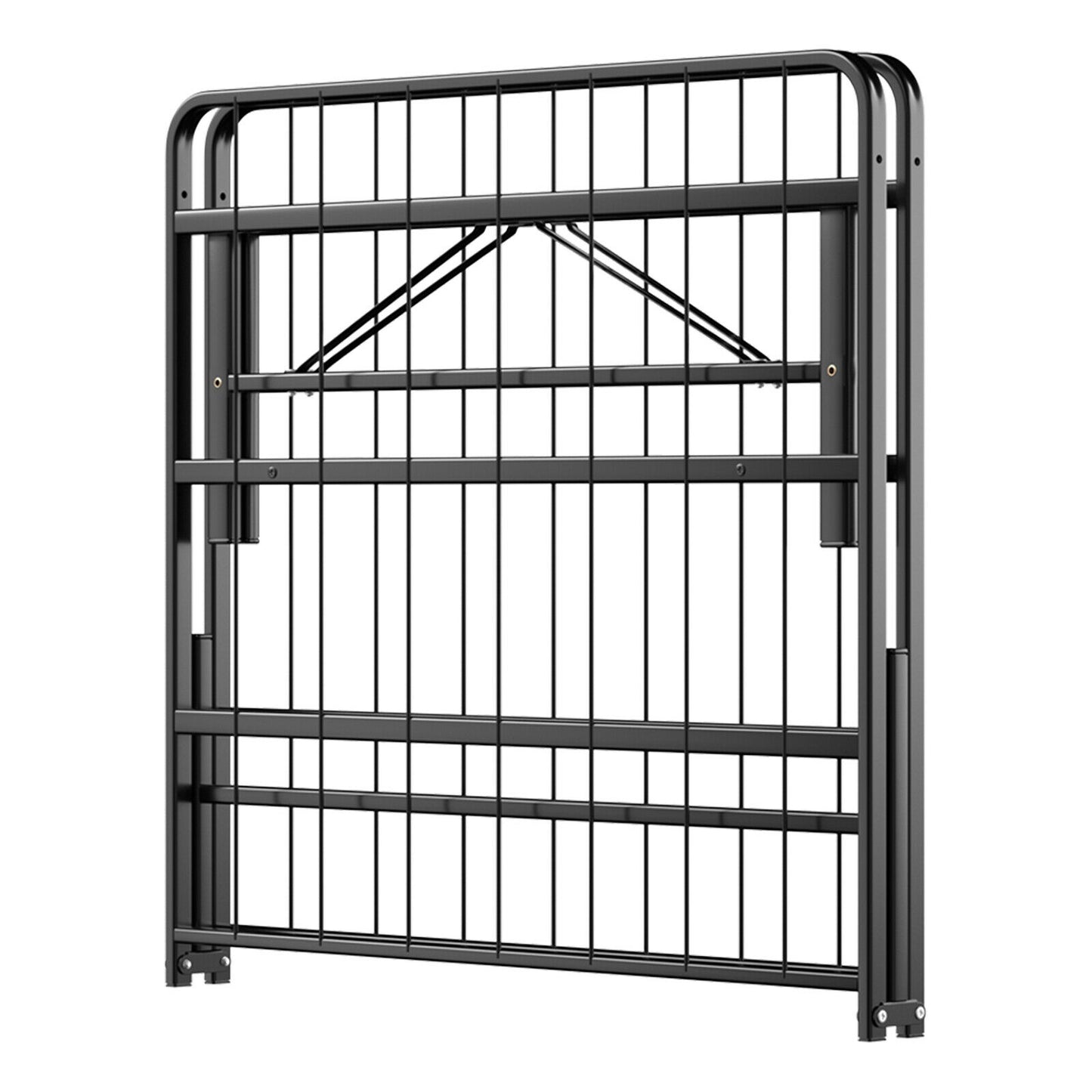 Compact Foldable Metal Platform Bed with Tool-Free Assembly – Twin Size