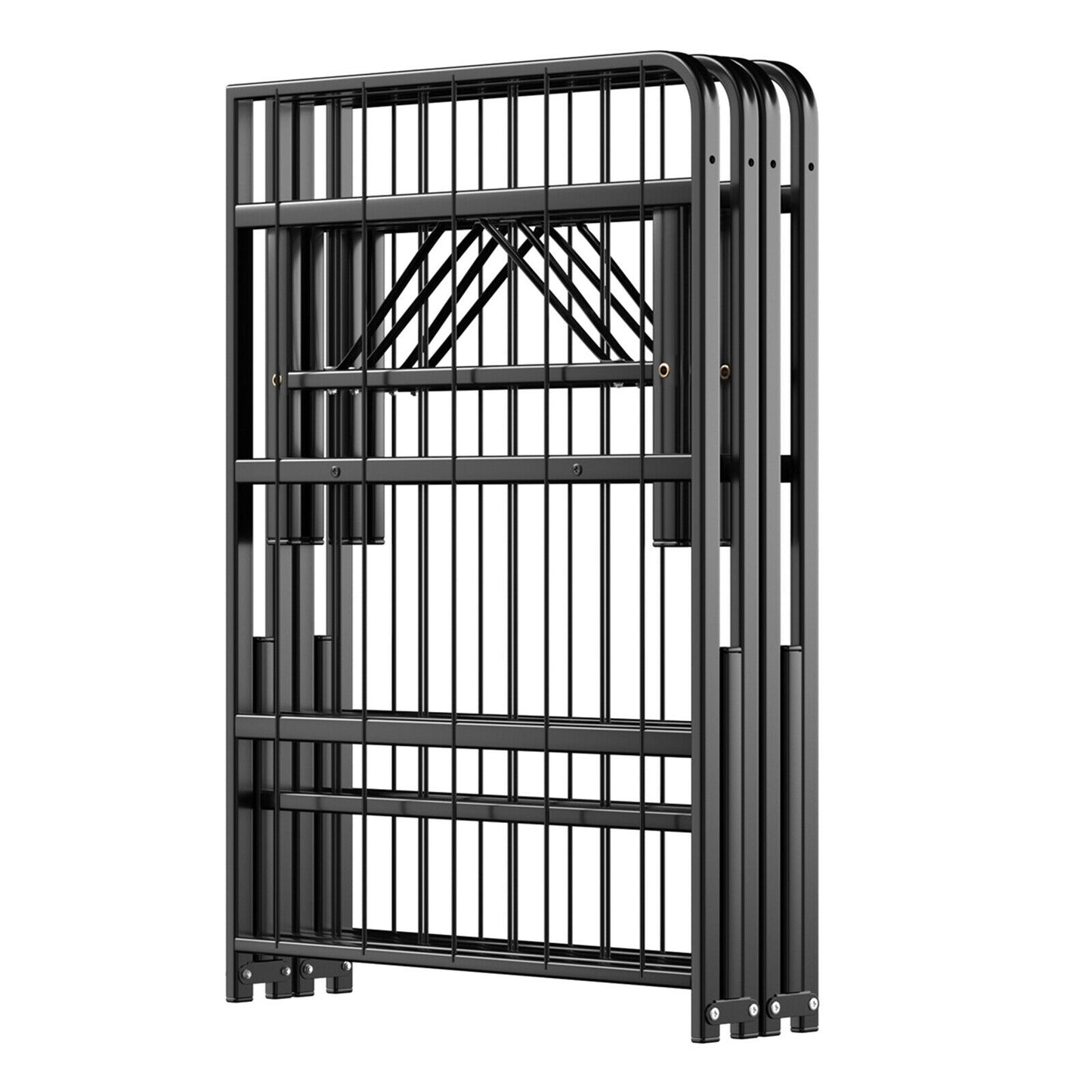 Compact Foldable Metal Platform Bed with Tool-Free Assembly – Full Size