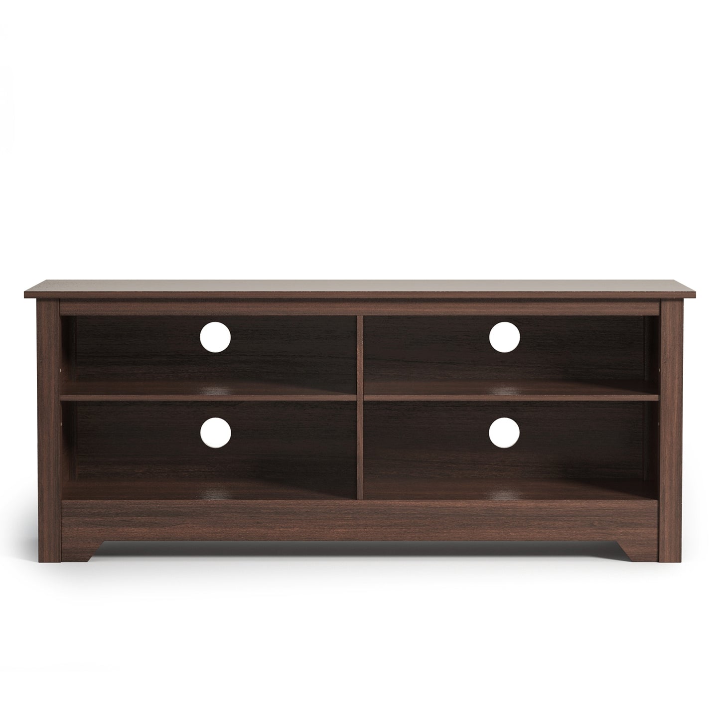 Wooden TV Stand with Adjustable Shelves for TVs up to 60 Inches