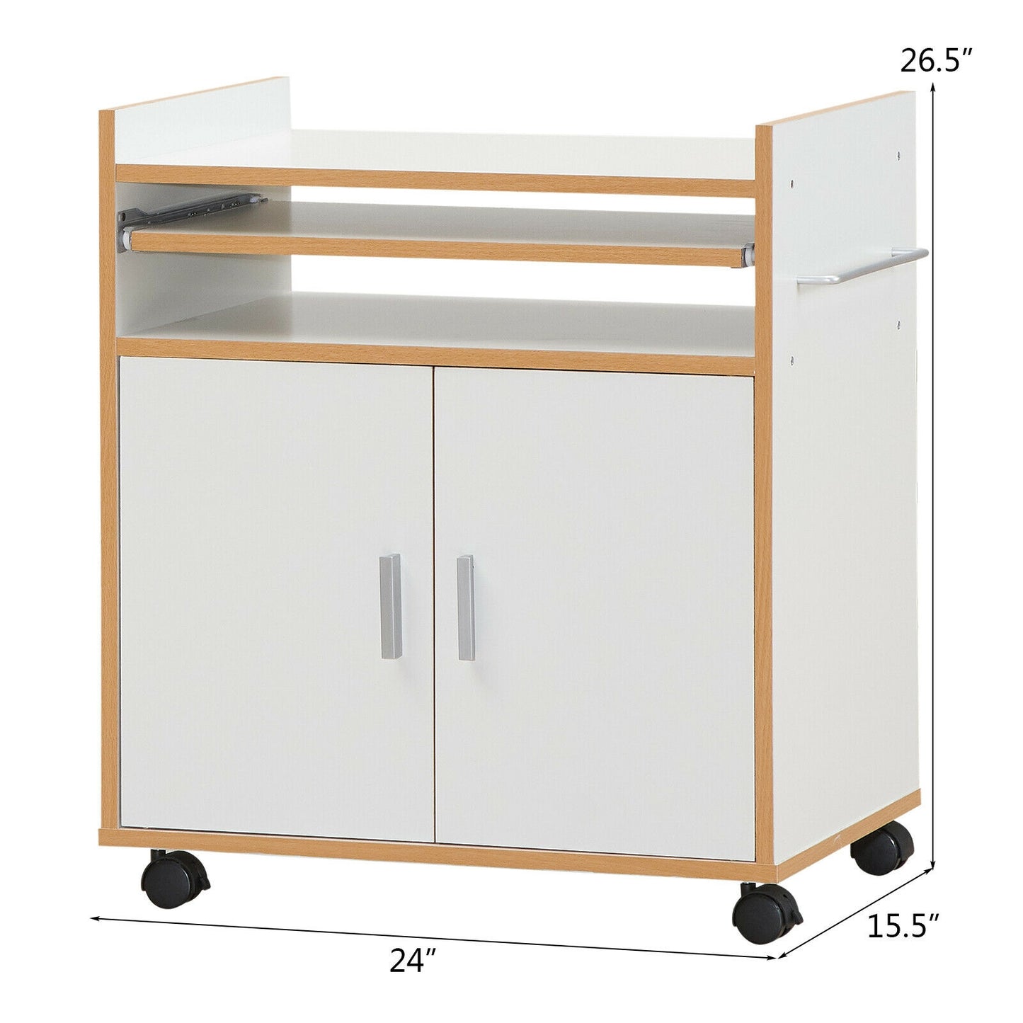 Rolling Kitchen Island Cart with Storage Cabinet Removable Shelf and Towel Rack