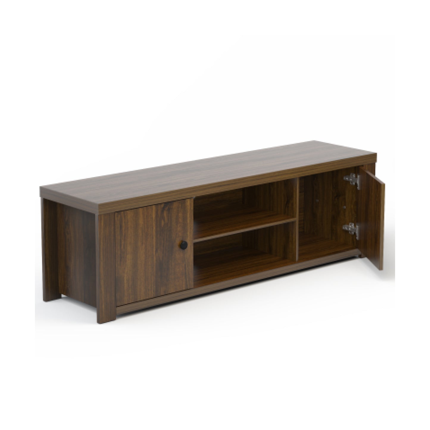 59 Inch Retro TV Console with Cabinets and Cable Management for TVs up to 65 Inch