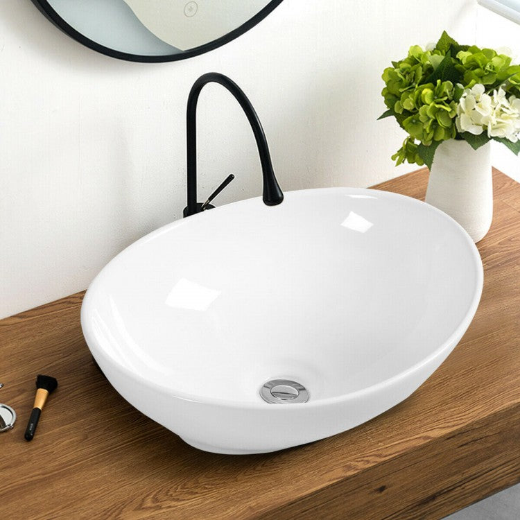 Premium Ceramic Oval Vessel Sink