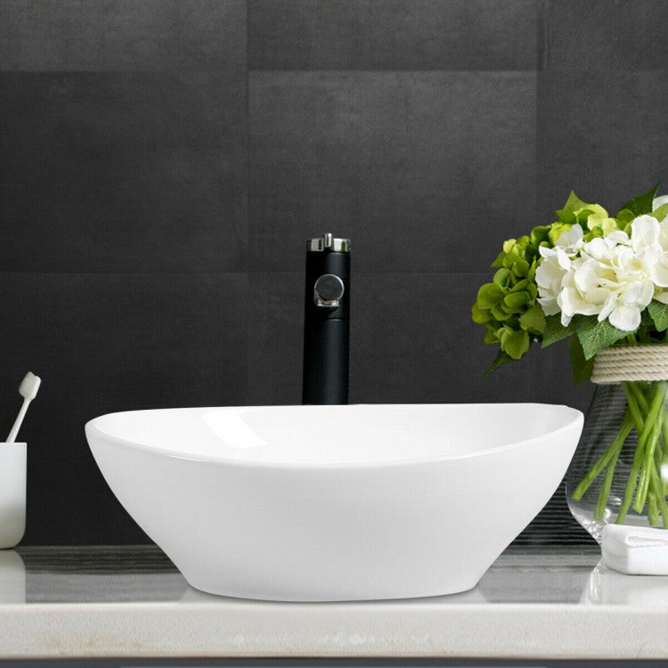 Premium Ceramic Oval Vessel Sink