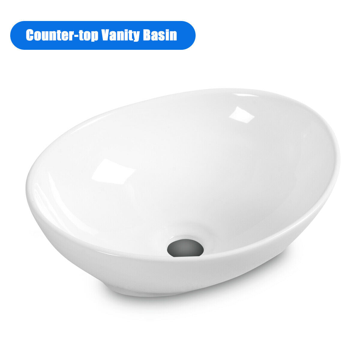 Premium Ceramic Oval Vessel Sink