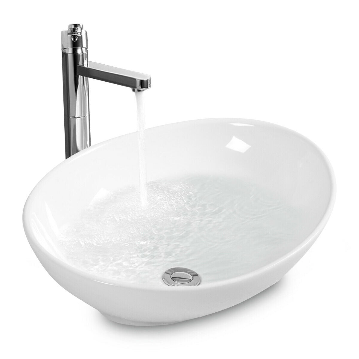 Premium Ceramic Oval Vessel Sink