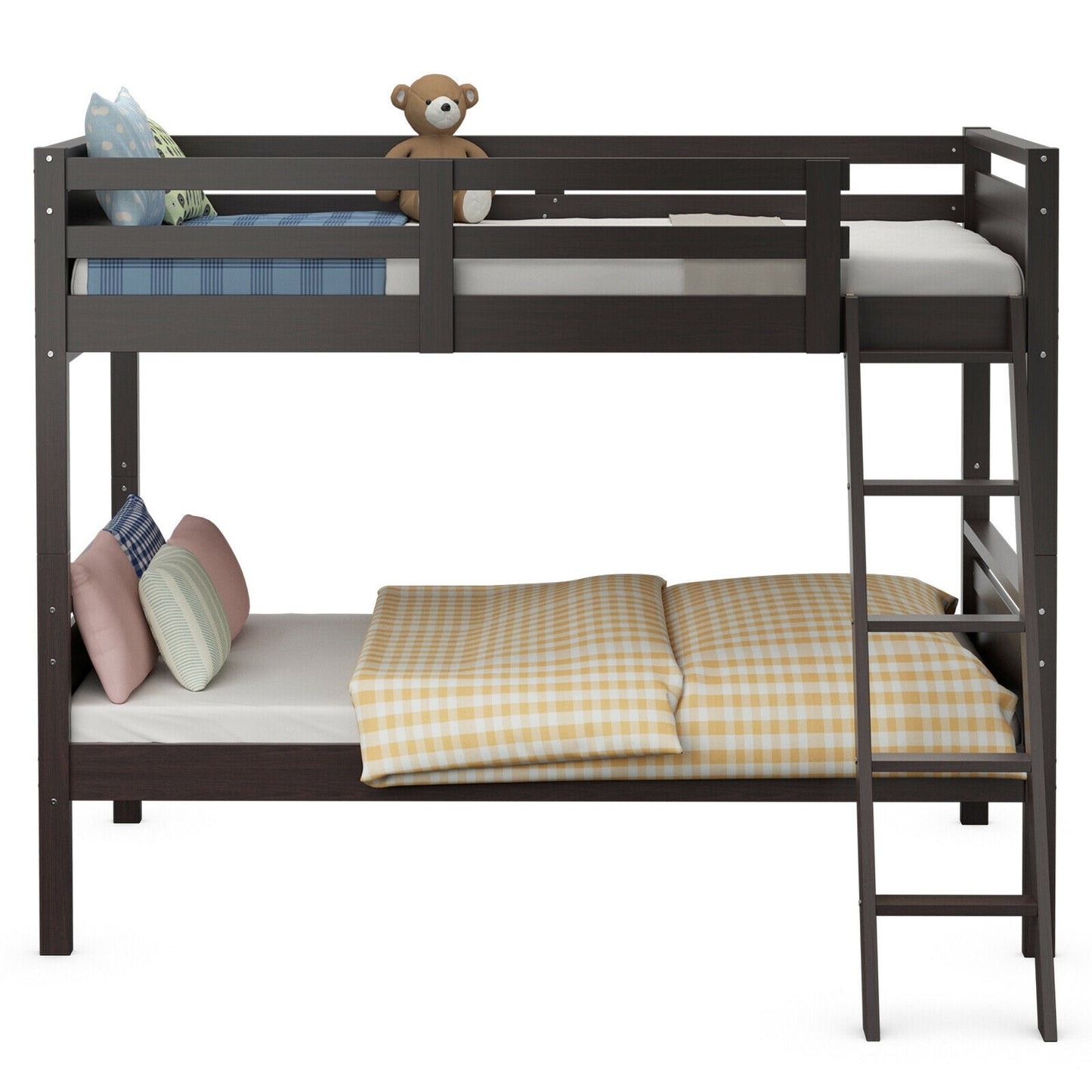 Convertible Twin Over Twin Wooden Bunk Bed