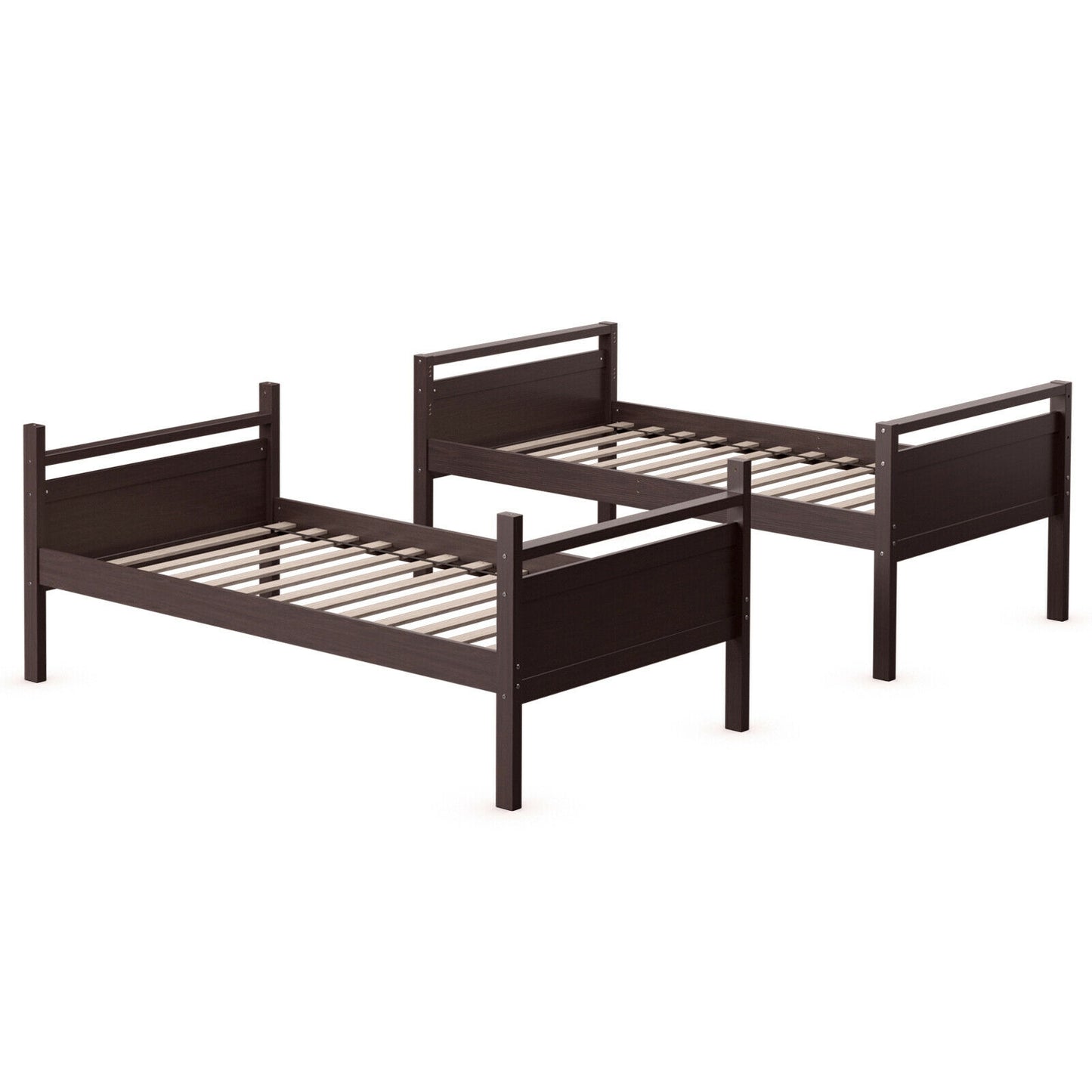 Convertible Twin Over Twin Wooden Bunk Bed