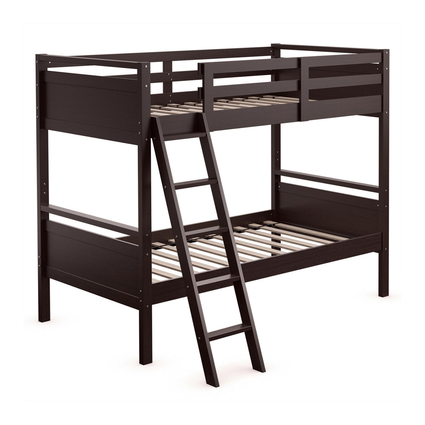 Convertible Twin Over Twin Wooden Bunk Bed