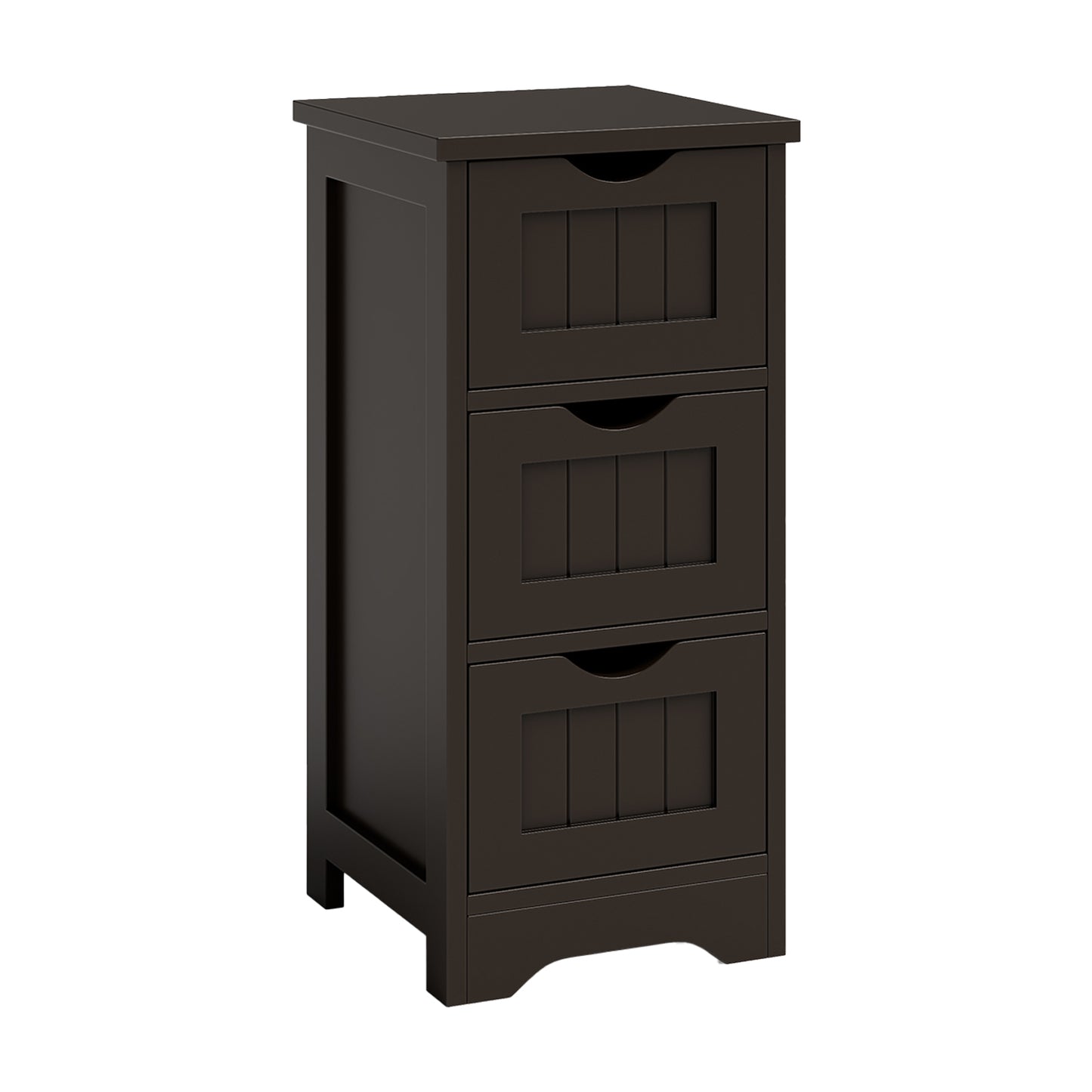 Elegant 3 Tier Freestanding Wooden Bathroom Storage Cabinet