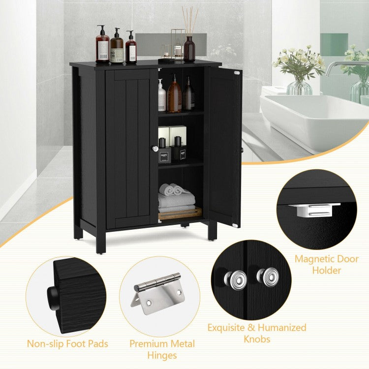 3 Tier 2-Door Bathroom Storage Cabinet Space Saver
