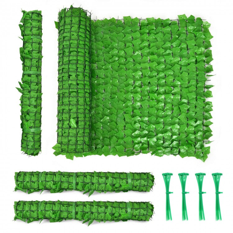 118" x 39" Artificial Ivy Privacy Fence – Lush Green Vine Décor for Outdoor & Indoor Spaces