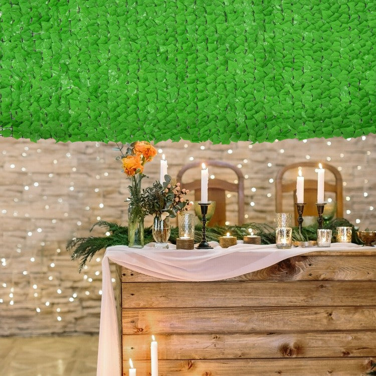 118" x 39" Artificial Ivy Privacy Fence – Lush Green Vine Décor for Outdoor & Indoor Spaces