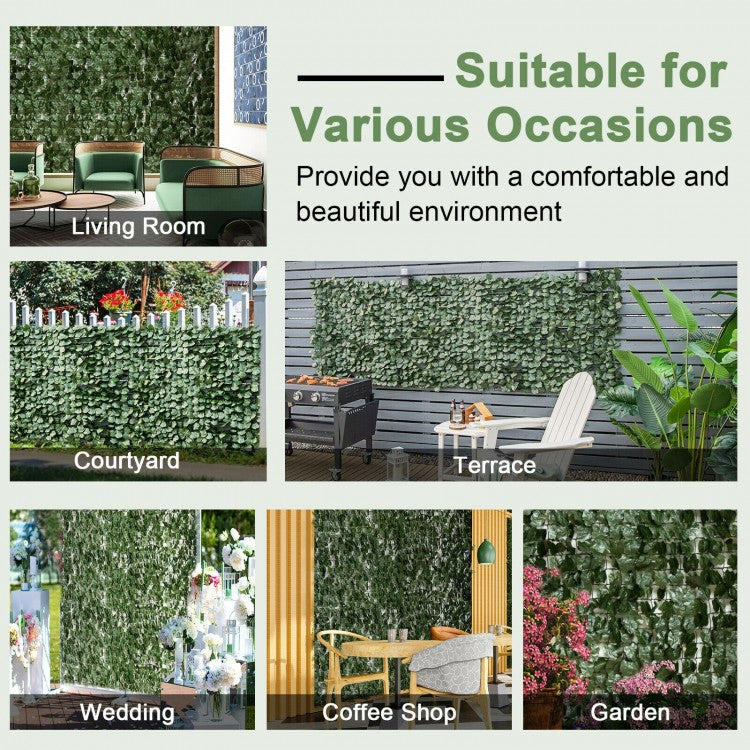 Realistic Maple Leaf Artificial Hedge – 118" x 39.4" Privacy & Decor Fence