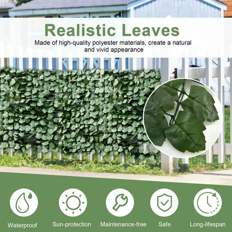 Realistic Maple Leaf Artificial Hedge – 118" x 39.4" Privacy & Decor Fence