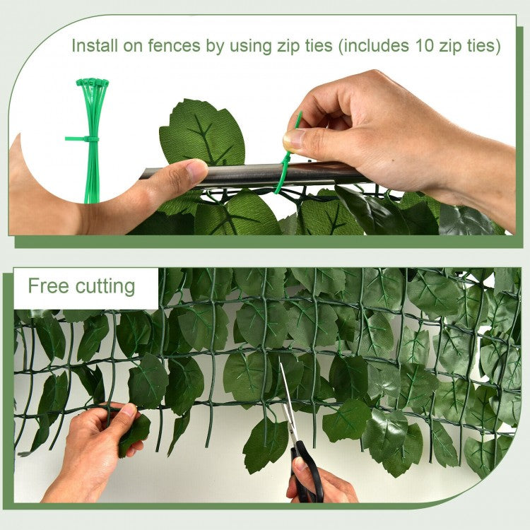 Realistic Maple Leaf Artificial Hedge – 118" x 39.4" Privacy & Decor Fence