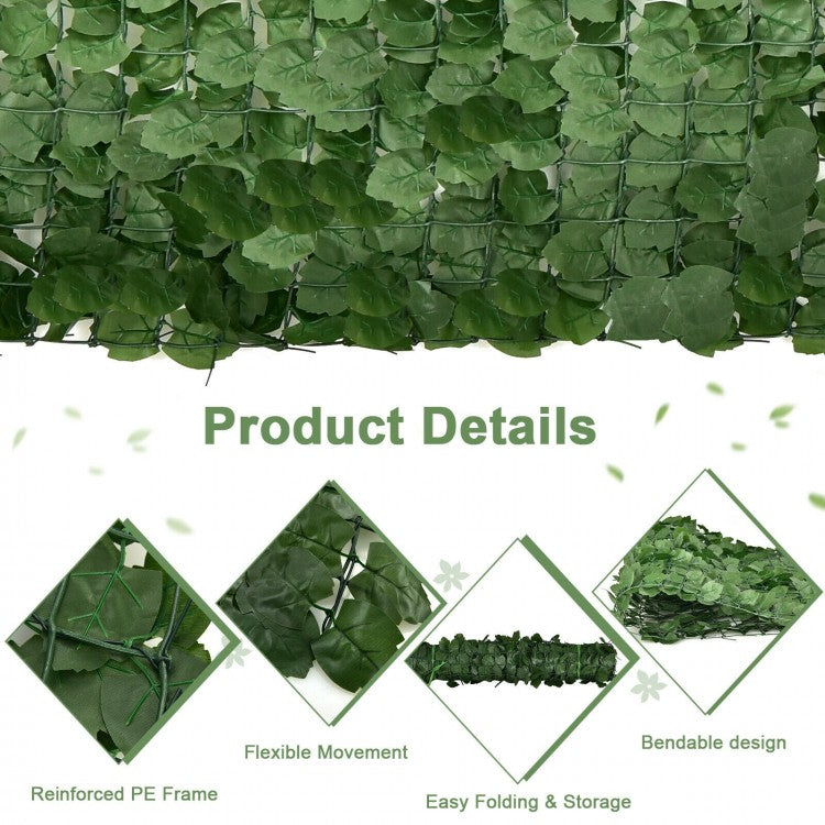 Realistic Maple Leaf Artificial Hedge – 118" x 39.4" Privacy & Decor Fence