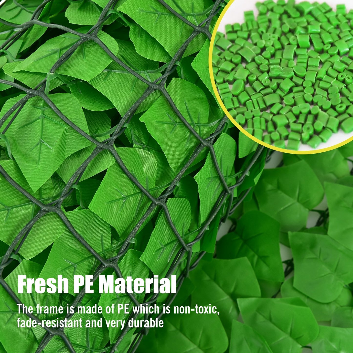 118" x 39" Artificial Ivy Privacy Fence – Lush Green Vine Décor for Outdoor & Indoor Spaces