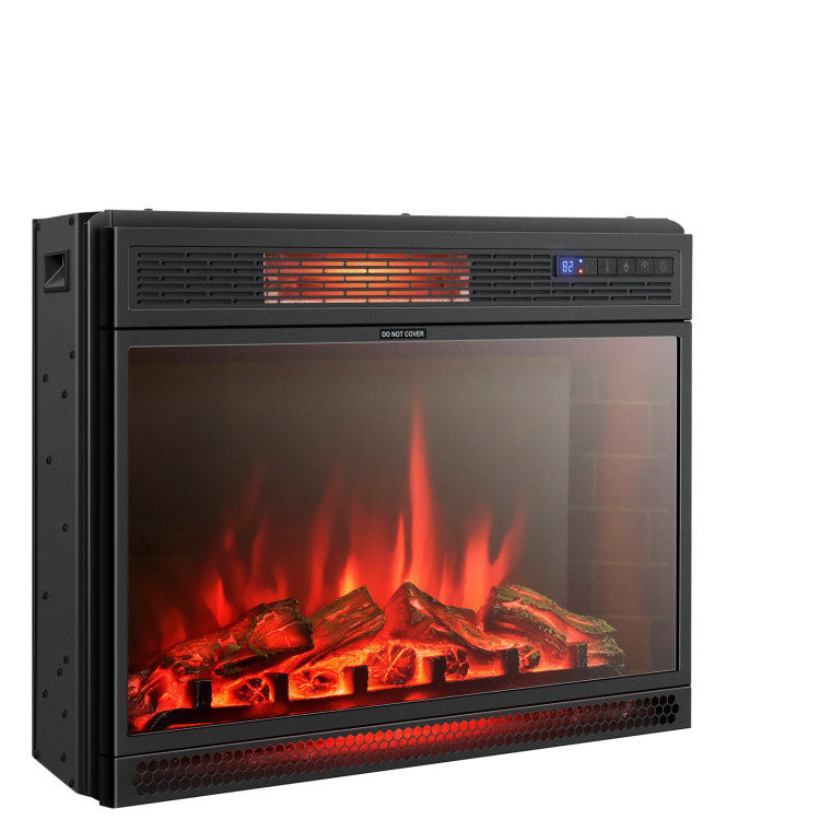 28 Inch Electric Fireplace Freestanding and Recessed with Remote Control