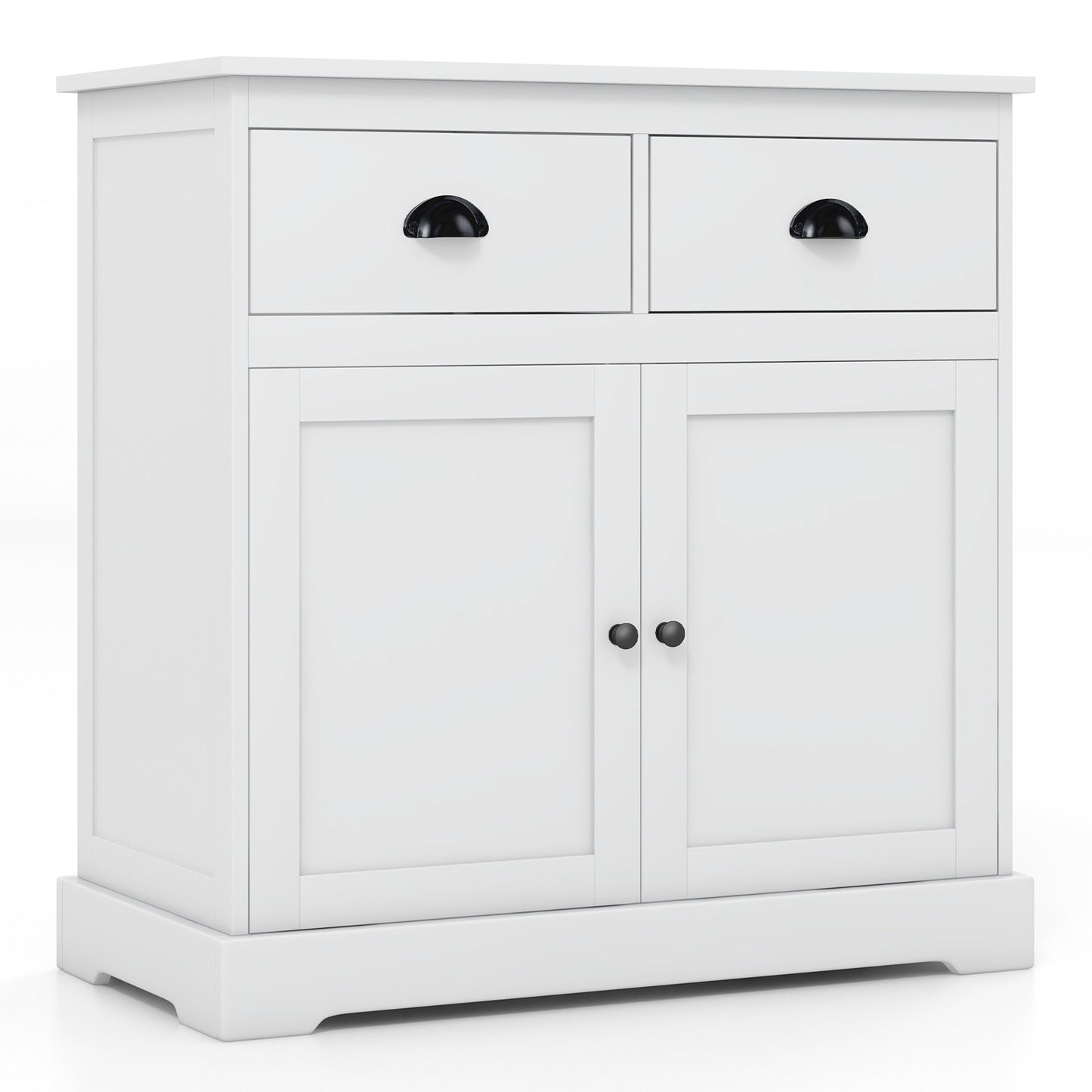 Buffet Sideboard Cabinet with Double Doors Storage Drawers and Adjustable Shelf for Home Organization