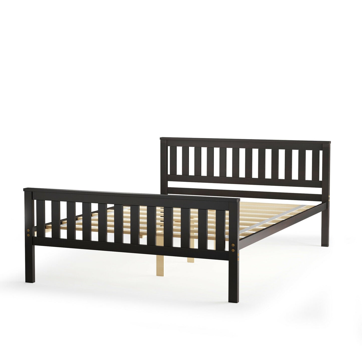 Wood Platform Bed with Headboard - Full Size