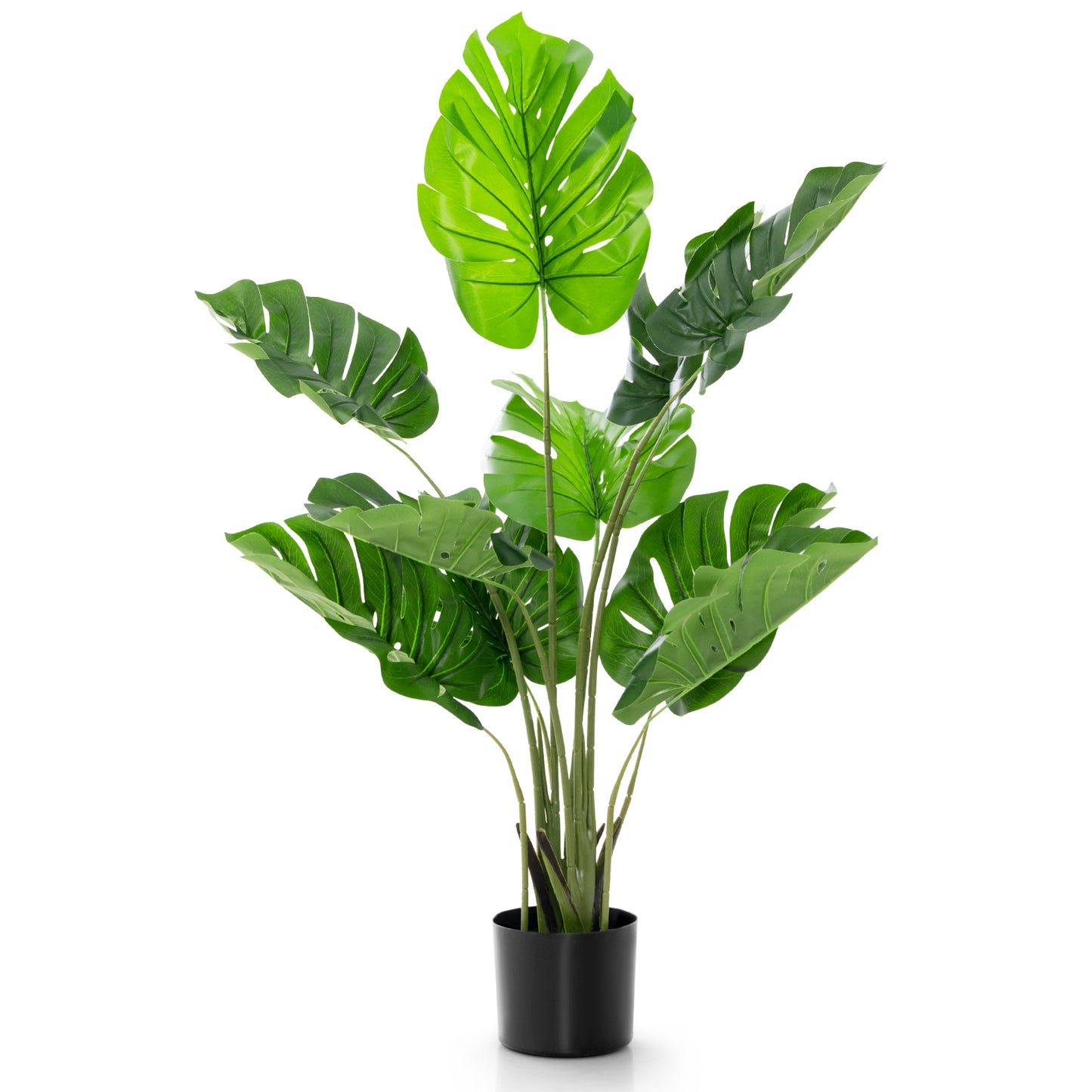 4ft Artificial Monstera Deliciosa Tree with 10 Realistic Leaves for Home and Office Decoration