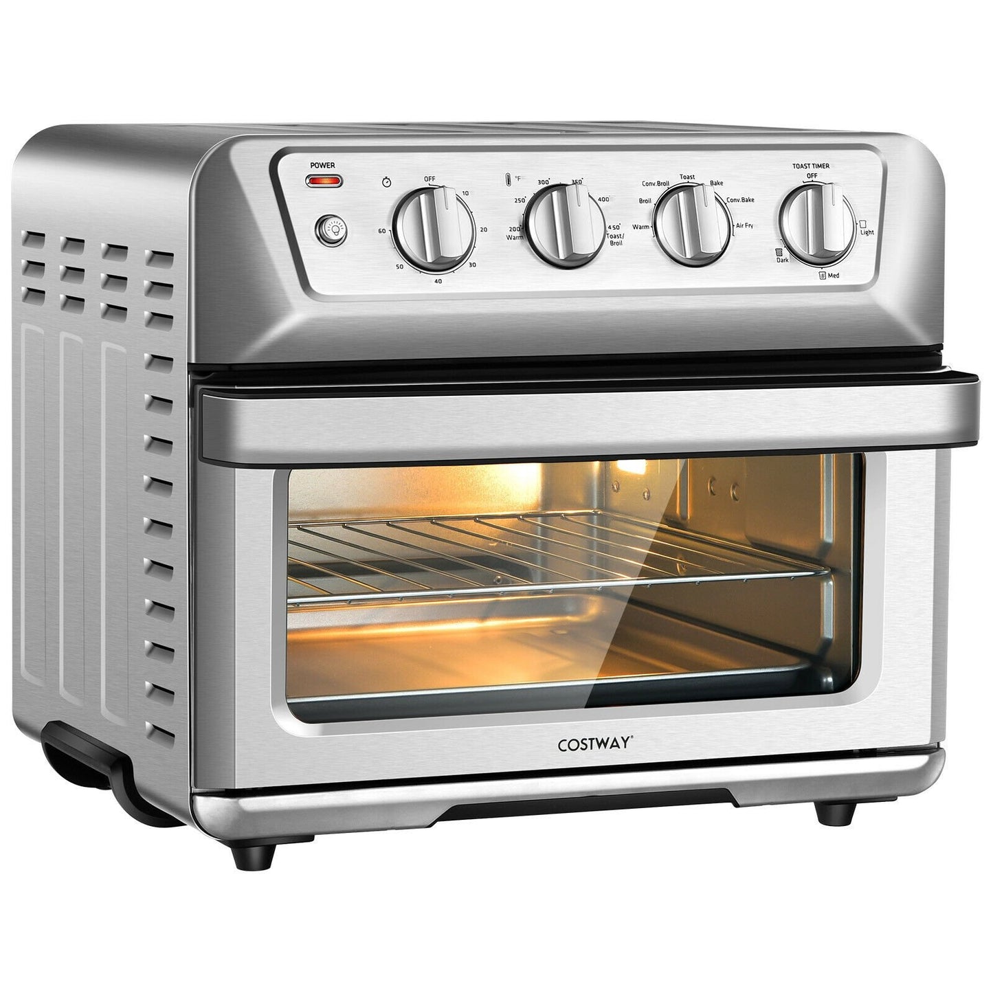 21.5QT 1800W Convection Air Fryer Toaster Oven with Recipe Book