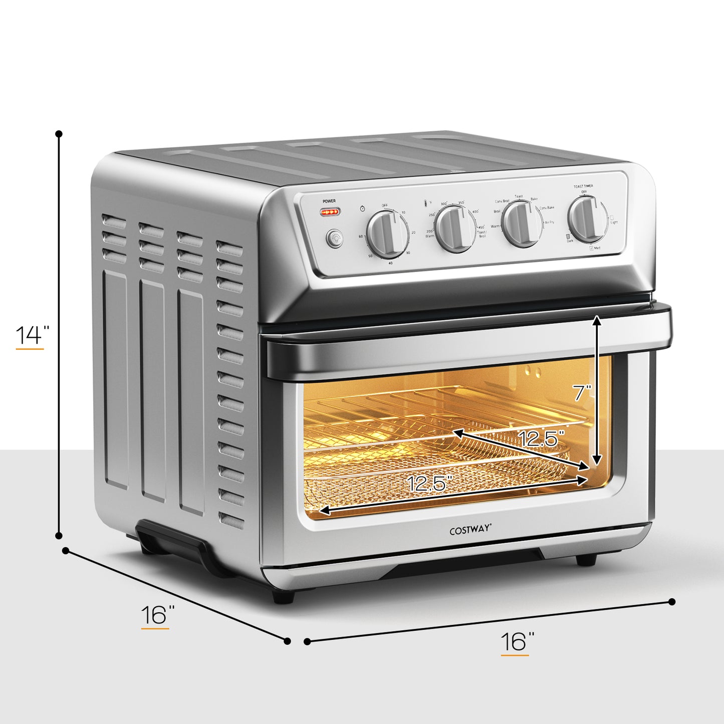 21.5QT 1800W Convection Air Fryer Toaster Oven with Recipe Book